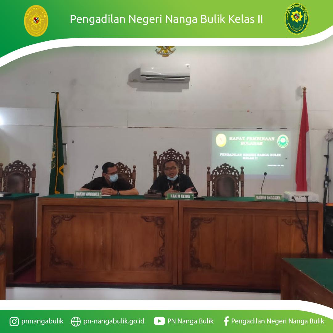 Rapat Bulanan Pengadilan Negeri Nanga Bulik Mei 2021