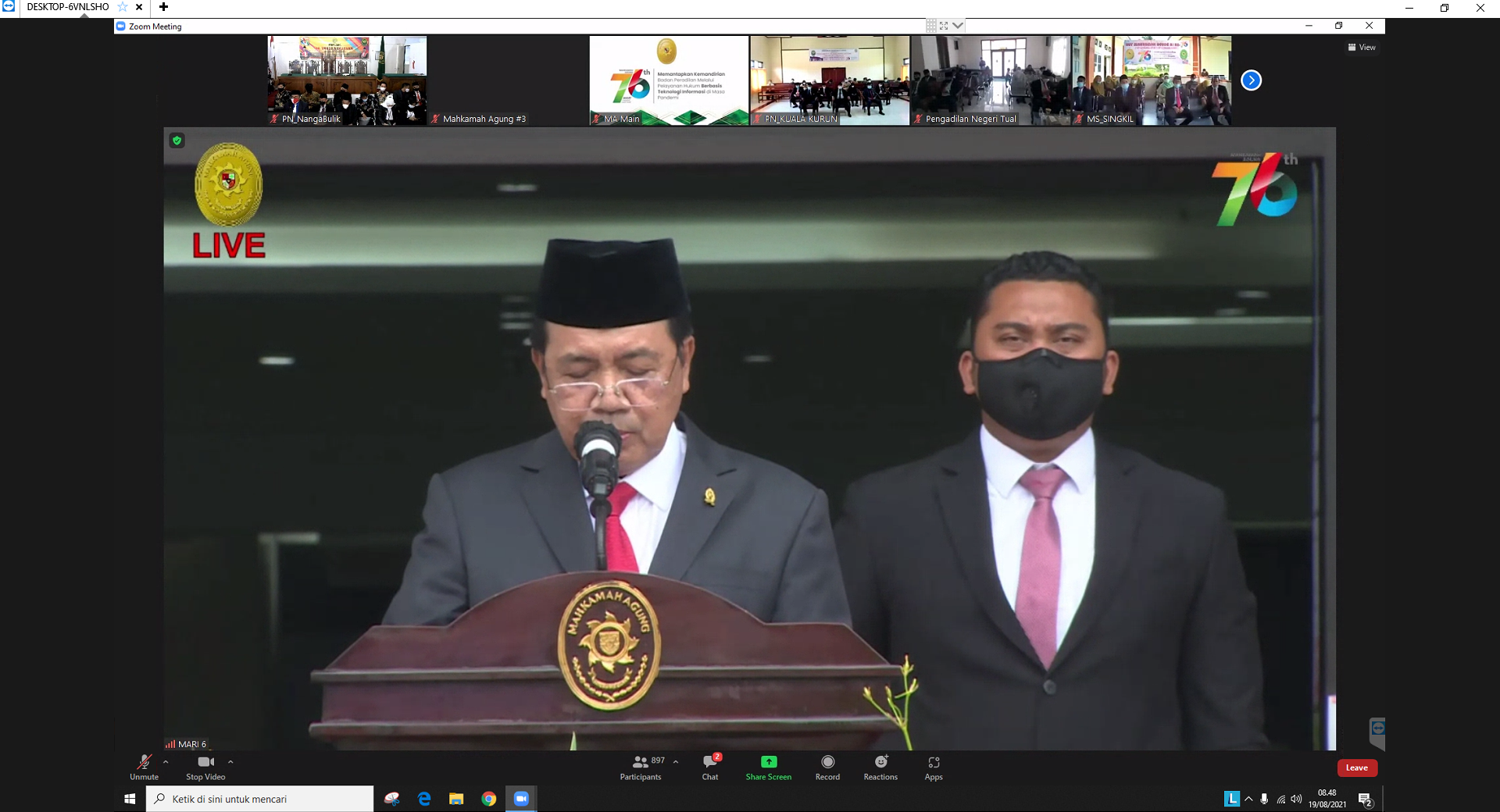 Dirgahayu Mahkamah Agung Republik Indonesia Ke 76