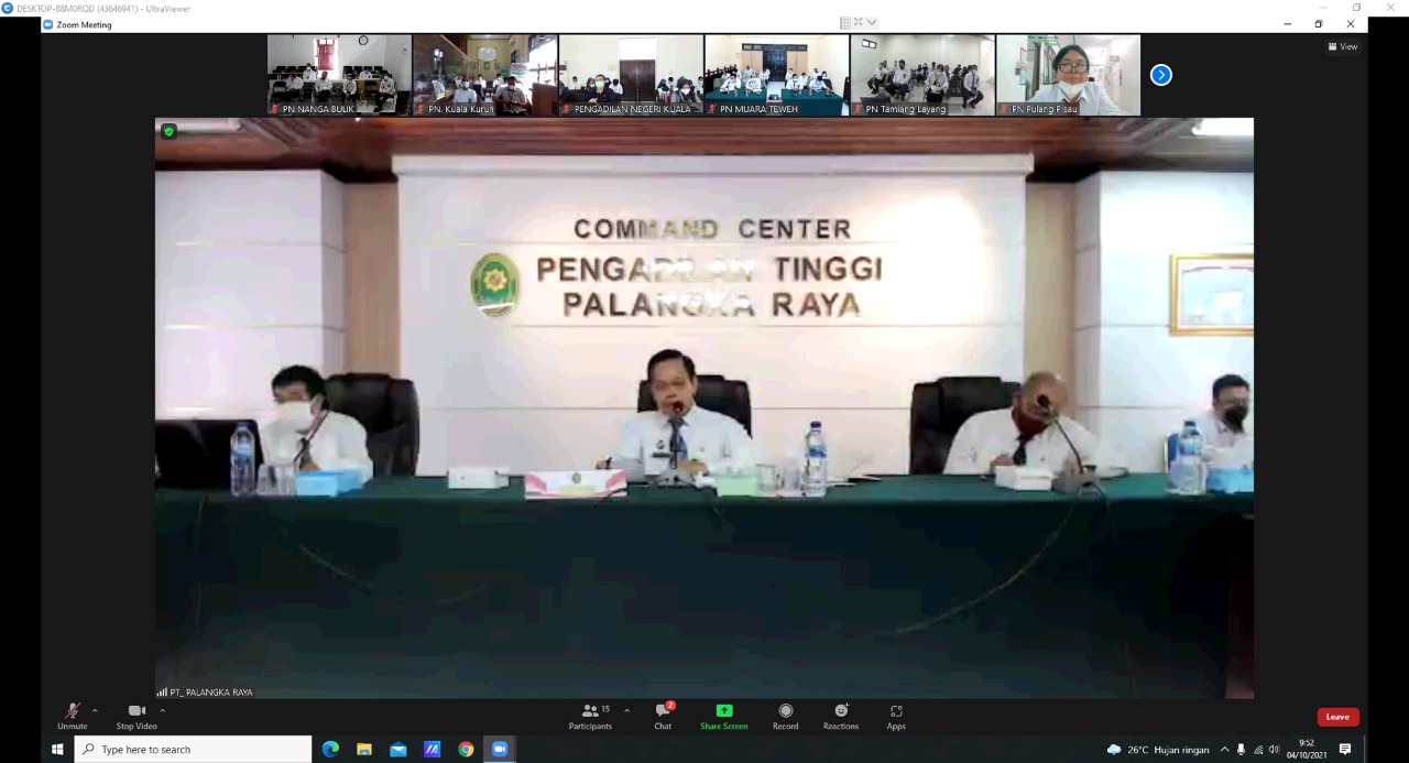 Rapat Pembinaan Pengadilan Negeri Se-Kalimantan Tengah