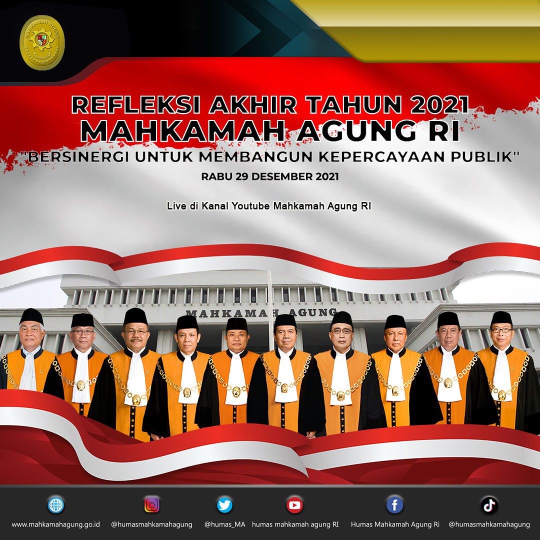 Refleksi Akhir Tahun 2021 Mahkamah Agung RI secara Virtual