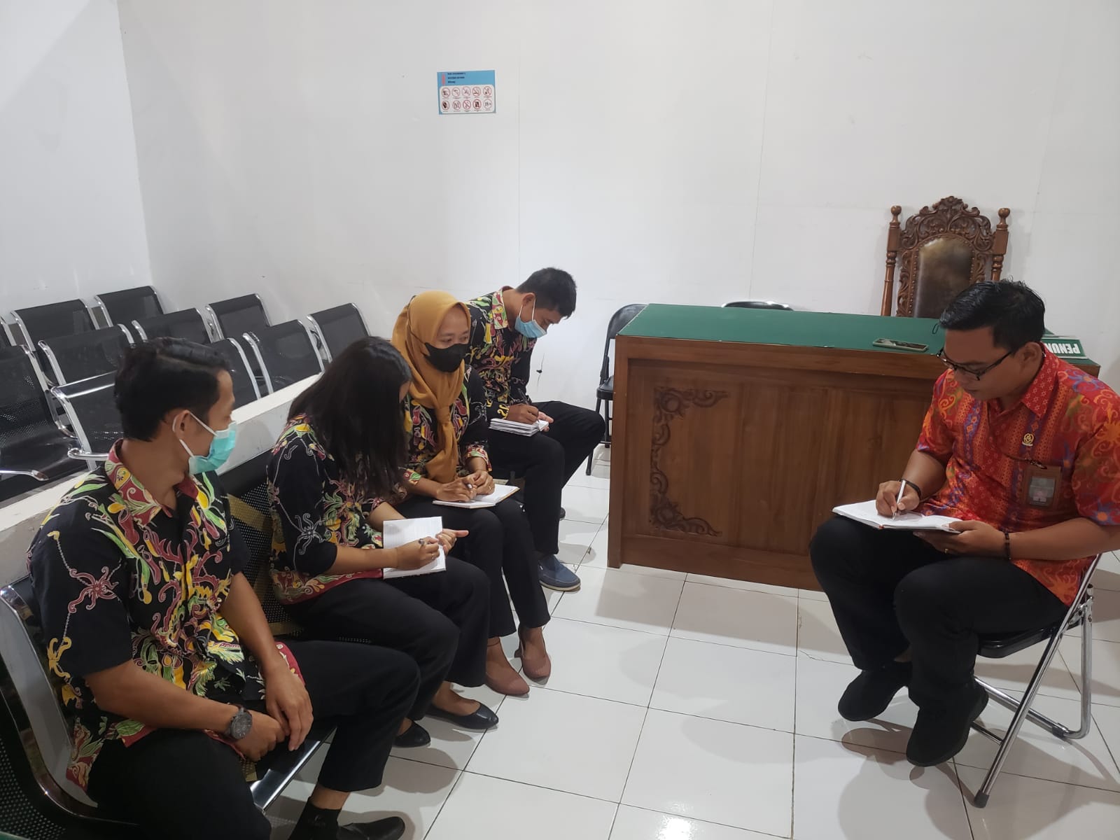 Rapat Bulanan Pelayanan Terpadu Satu Pintu (PTSP) Pengadilan Negeri Nanga Bulik