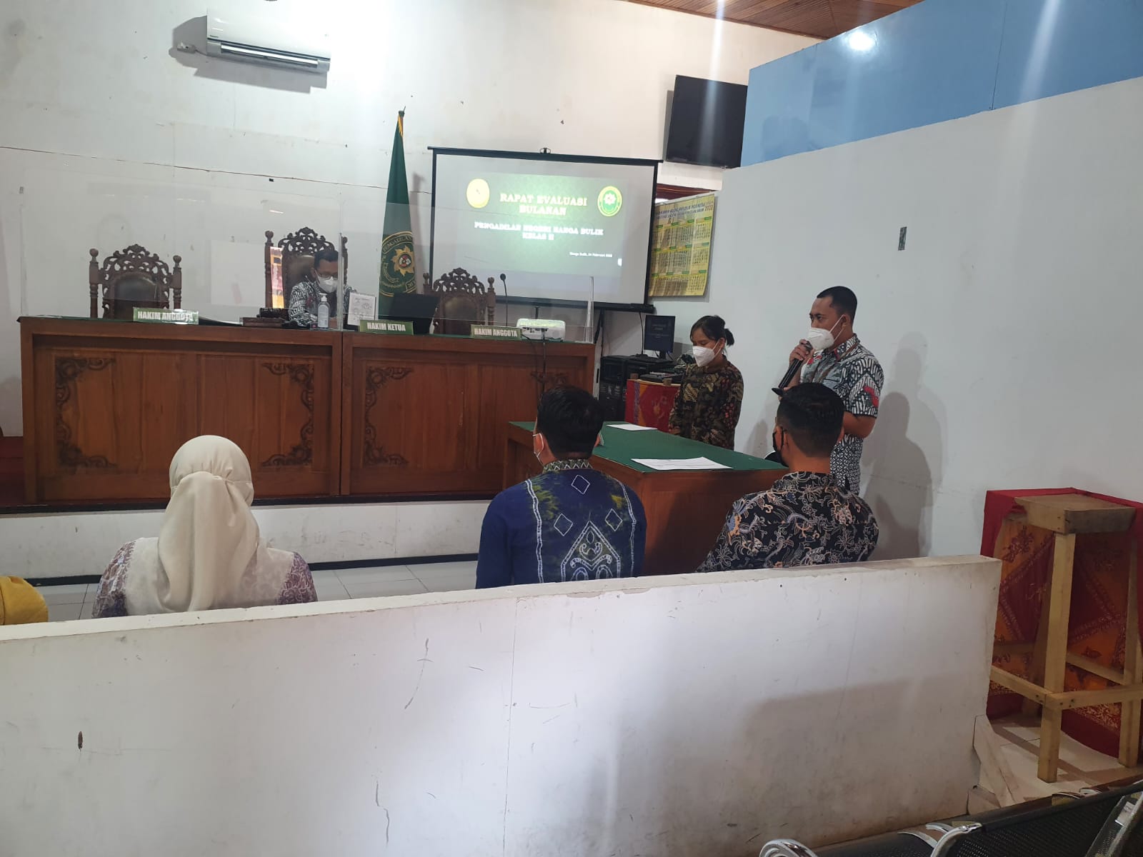 Rapat Bulanan Februari Tahun 2022 Pengadilan Negeri Nanga Bulik