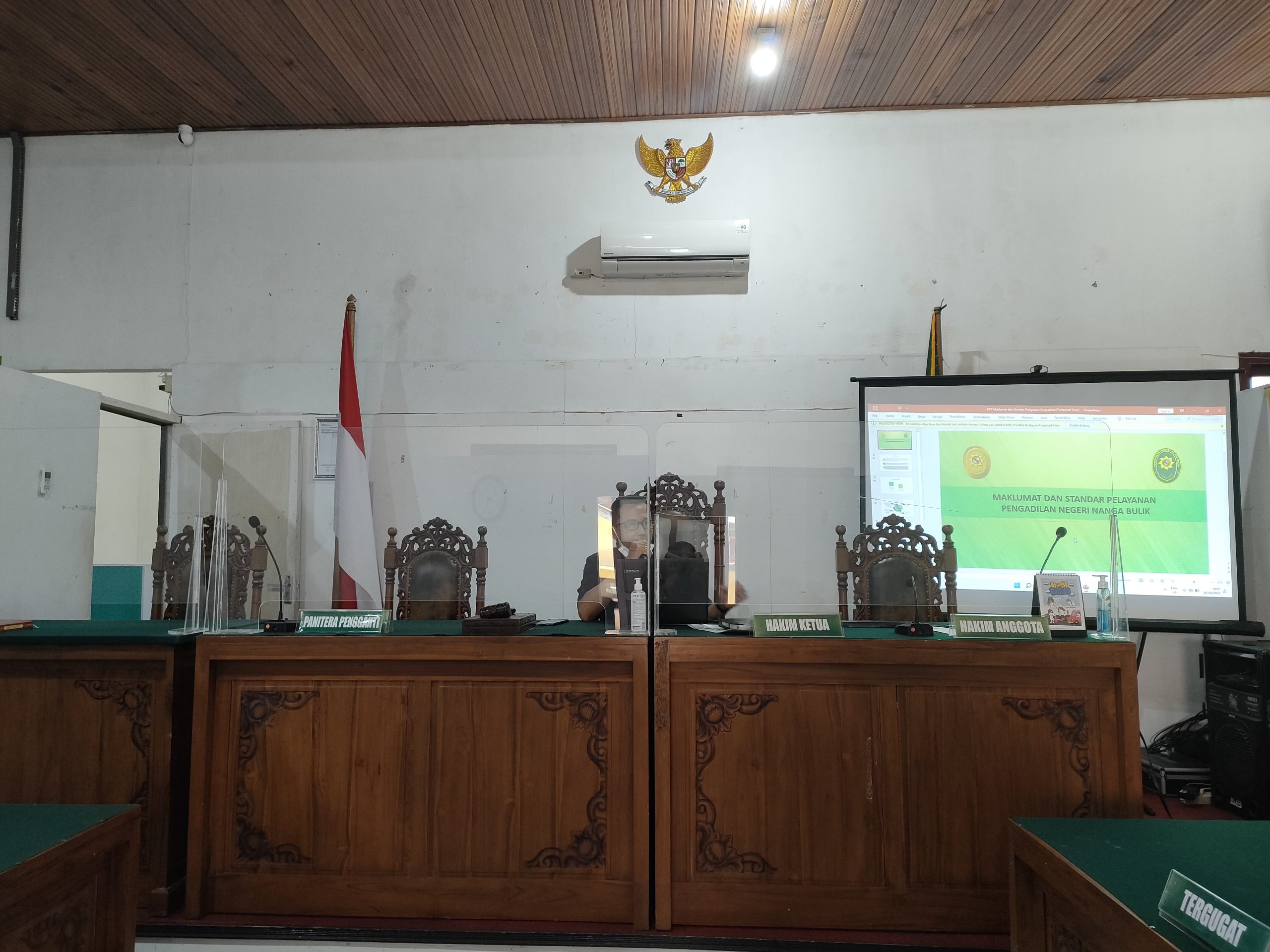 Monitoring & Evaluasi Maklumat dan Standar Pelayanan Pengadilan Negeri Nanga Bulik