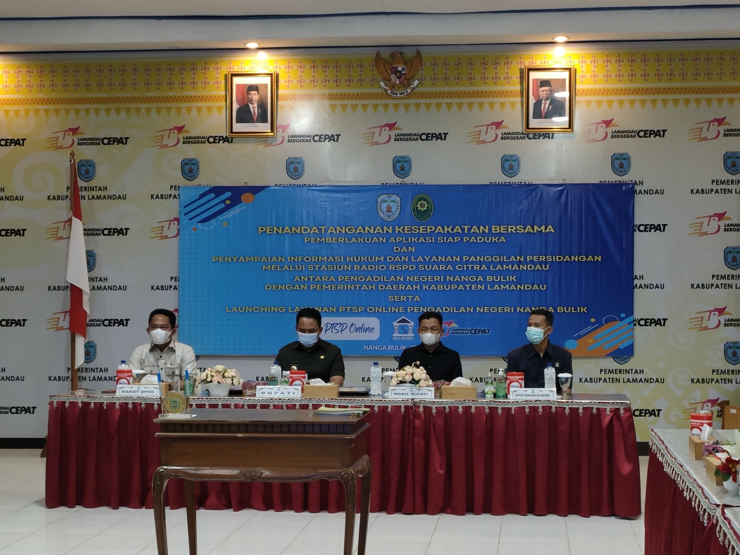 PENANDATANGANAN PERJANJIAN KERJASAMA/NOTA KESEPAHAMAN DAN LAUNCHING PTSP ONLINE