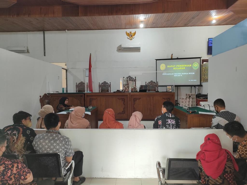 Rapat Pembinaan Bulanan Pengadilan Negeri Nanga Bulik Kelas II