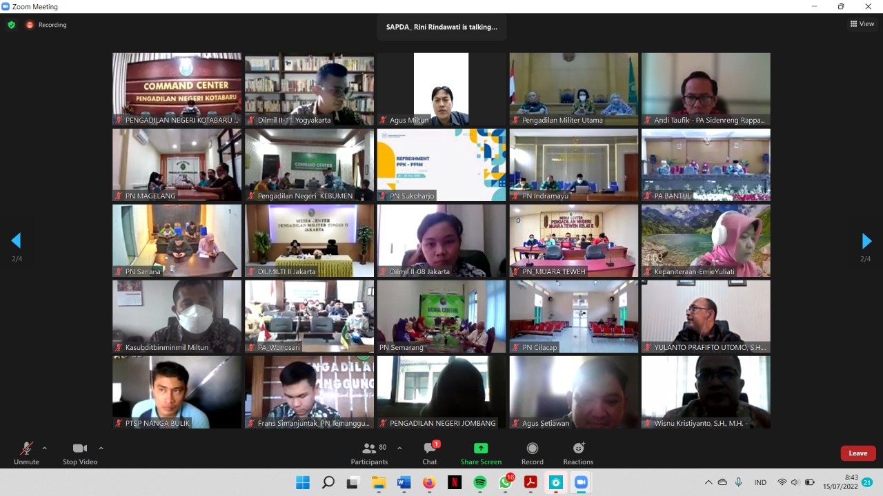 PELATIHAN MAINSTREAMING DISABILITAS DAN AKSESIBILITAS UNTUK PENGADILAN