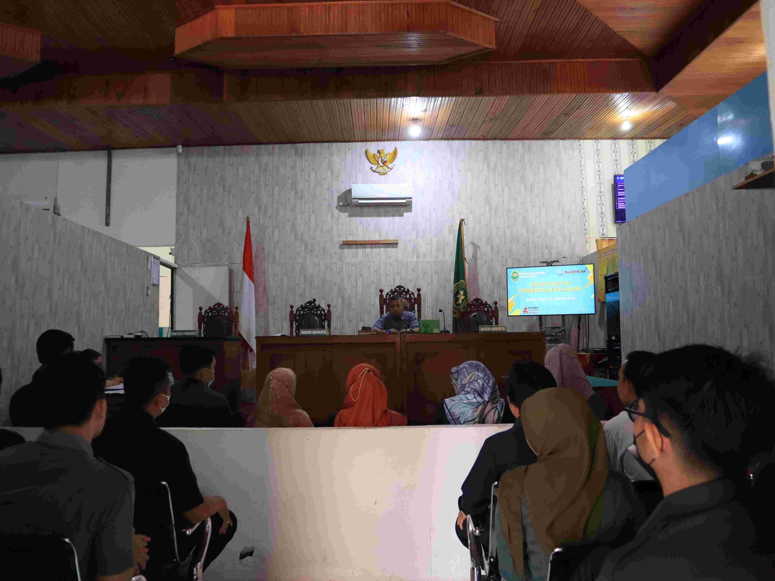 Rapat Bulanan Januari Tahun 2023 Pengadilan Negeri Nanga Bulik