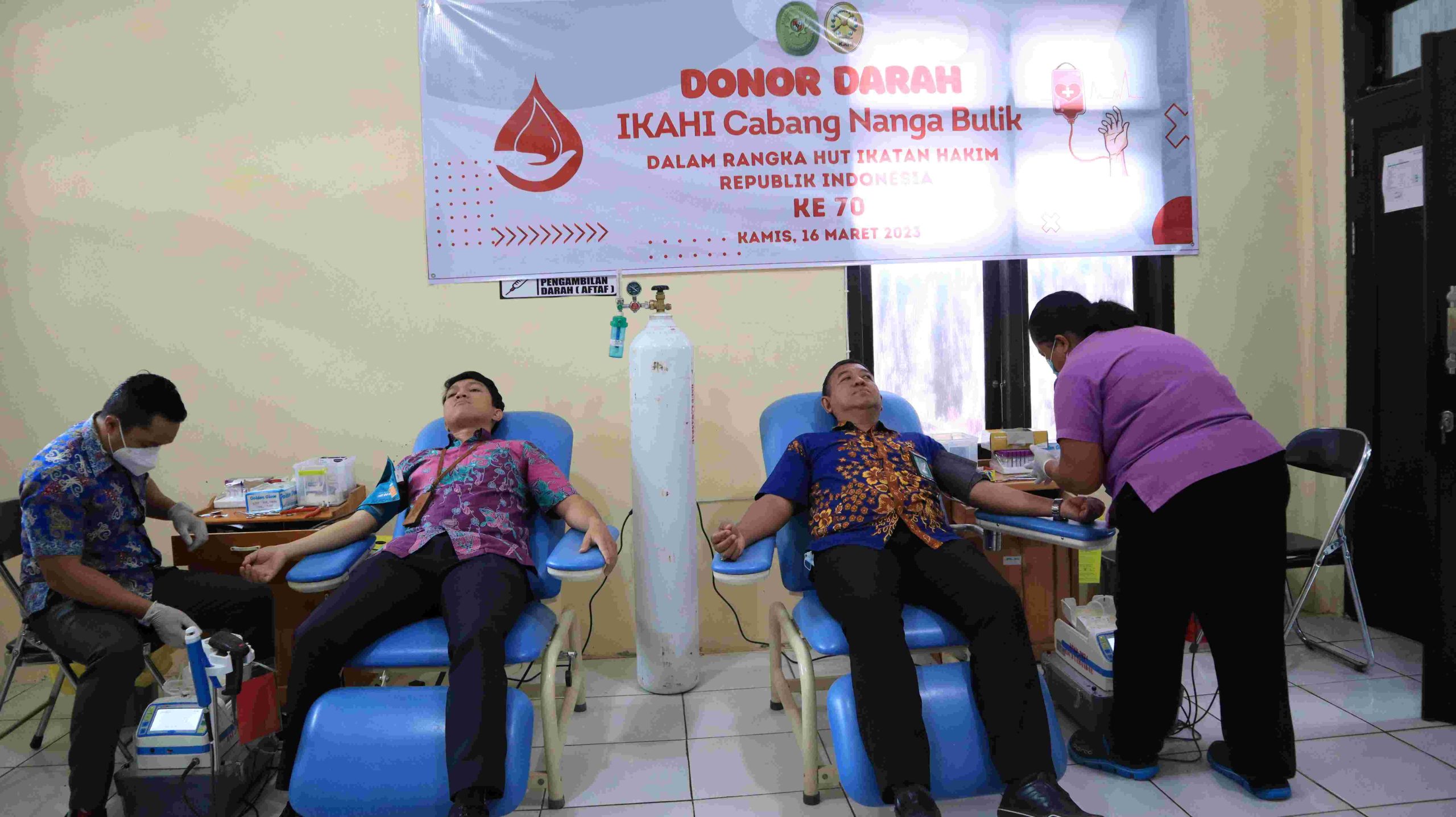 Sambut Hut IKAHI ke-70, IKAHI Cabang Nanga Bulik Menyelenggarakan Aksi Donor Darah