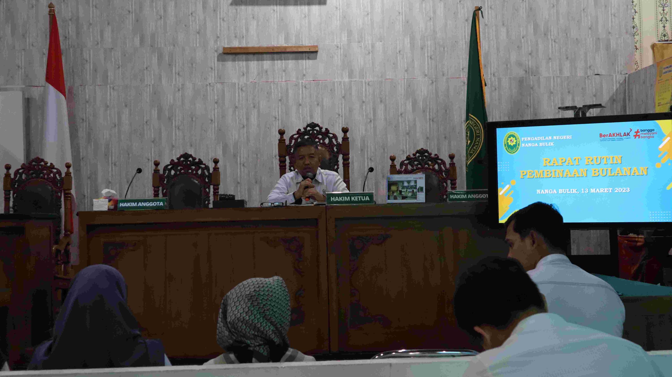 RAPAT BULANAN MARET TAHUN 2023 PENGADILAN NEGERI NANGA BULIK