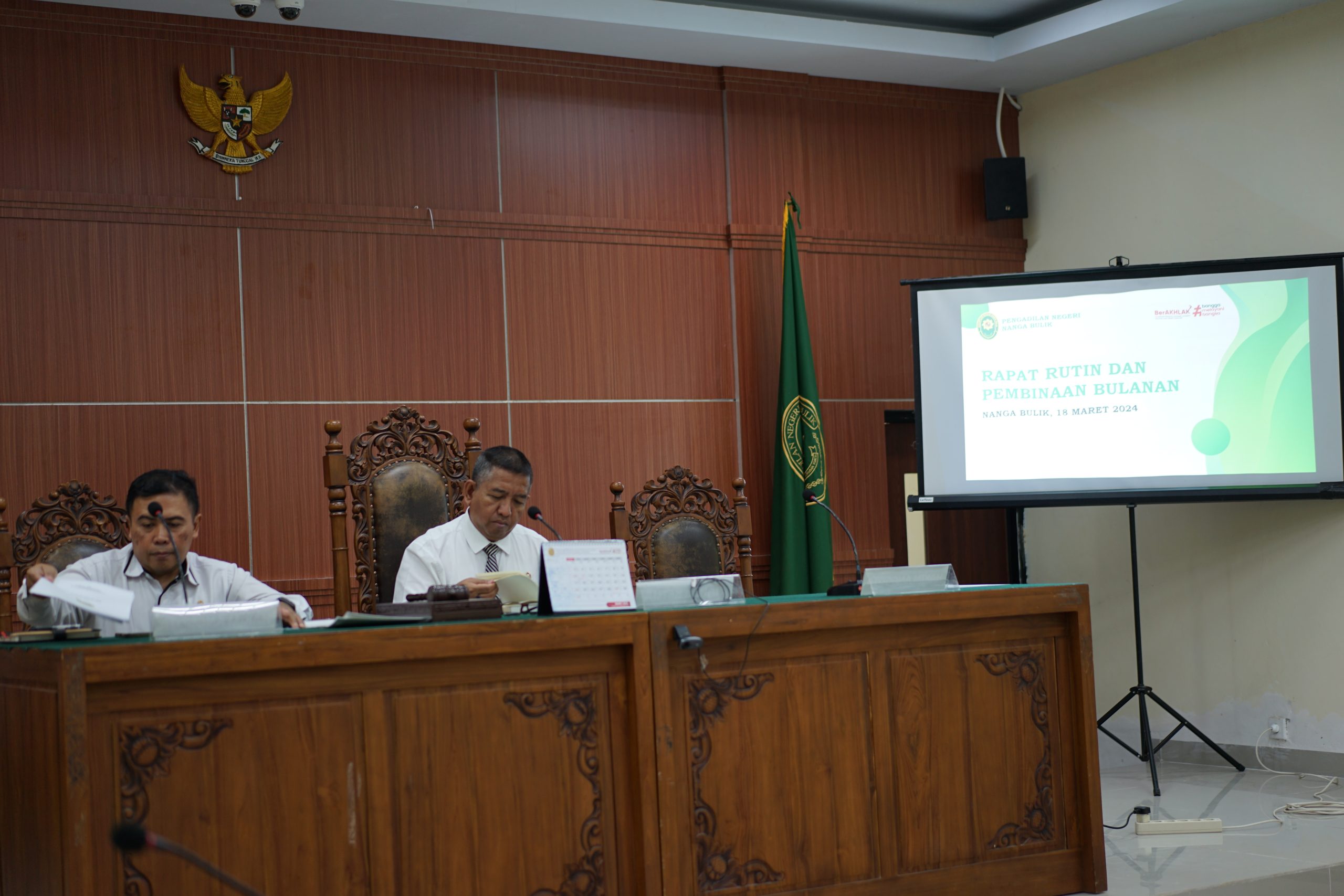 Rapat Pembinaan Bulanan Pengadilan Negeri Nanga Bulik Kelas II