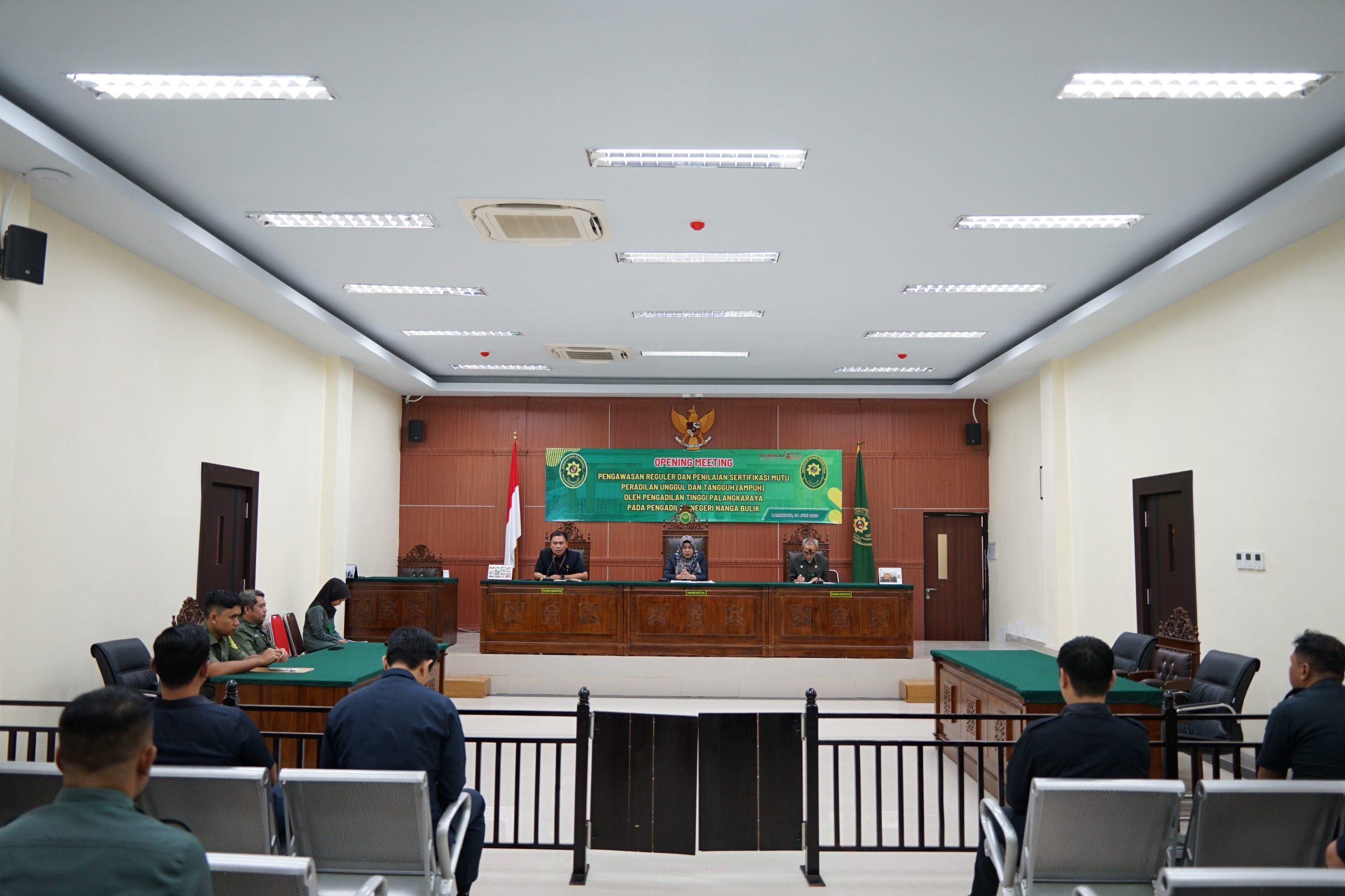 Opening Meeting Pengawasan Reguler dan Asesmen Sertifikasi Ampuh oleh Pengadilan Tinggi Palangkaraya